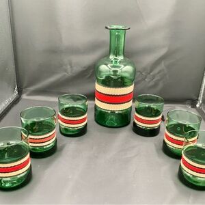 Unique Emerald Hand Blown Green Art Glasses